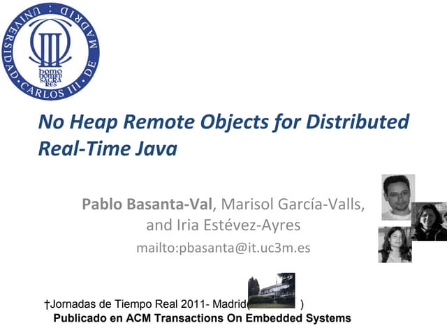No Heap Remote Objects for Distributed real-time Java