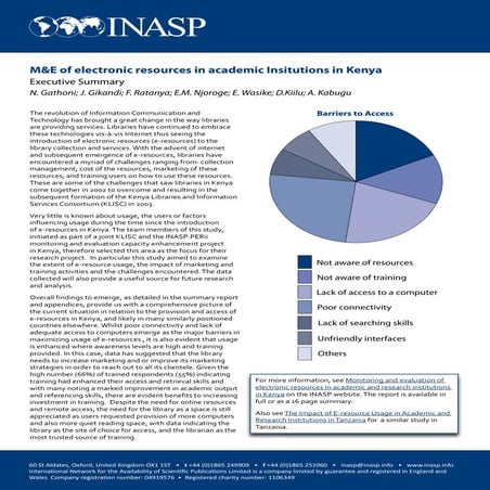 Monitoring and Evaluation of electronic resources in academic institutions in...