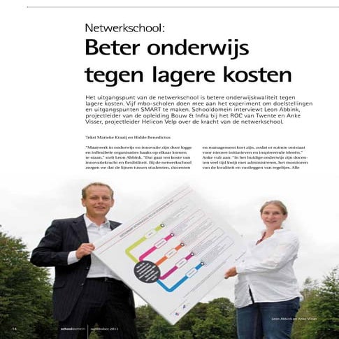 Beter onderwijs tegen lagere kosten (de Netwerkschool)