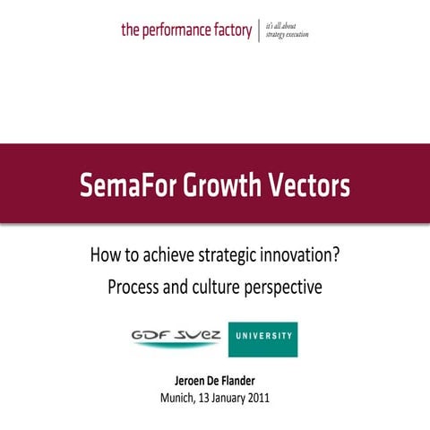 Strategic innovation - GDFSuez University