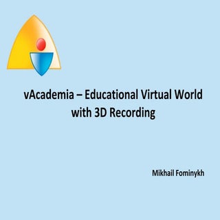 vAcademia – Educational Virtual Wor...