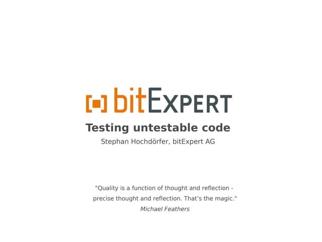 Testing untestable code - PHPBNL11