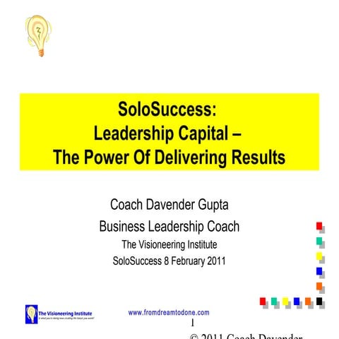 Leadership Capital - The Power of Delivering Results
