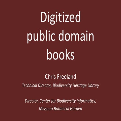 Digitized Public Domain Literature