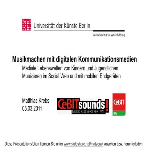 Musikmachen mit digitalen Kommunikationsmedien