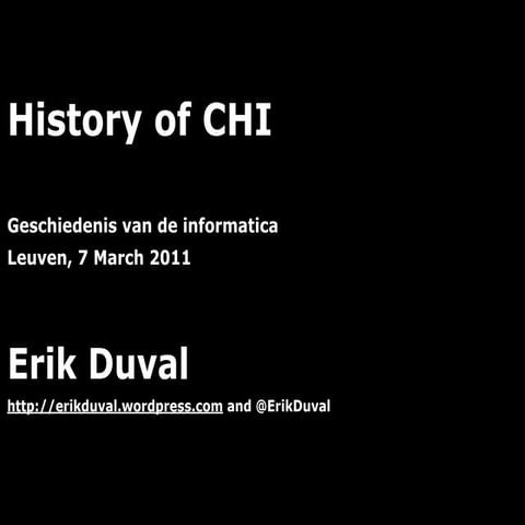 History of CHI
