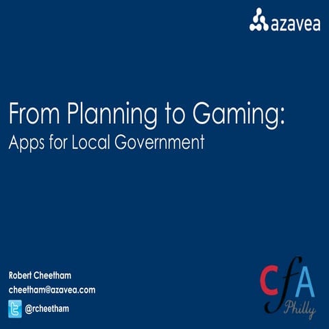 Apps for Local Government - Esri Dev Summit