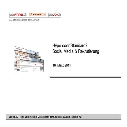 Social Media & Rekrutierung: Hype oder Standard?