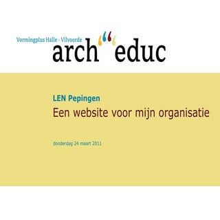 Een website voor mijn organisatie