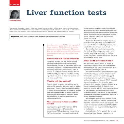 Case study of liver function test , different liver functiontest with ...