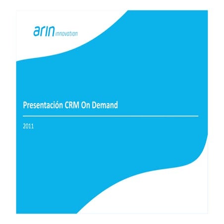 Oracle CRM OnDemand por arin innovation 