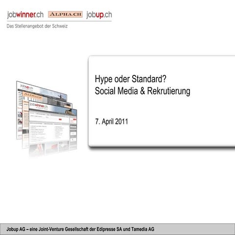 Social Media & Rekrutierung - Hype oder Standard (7. April Schaffhausen)