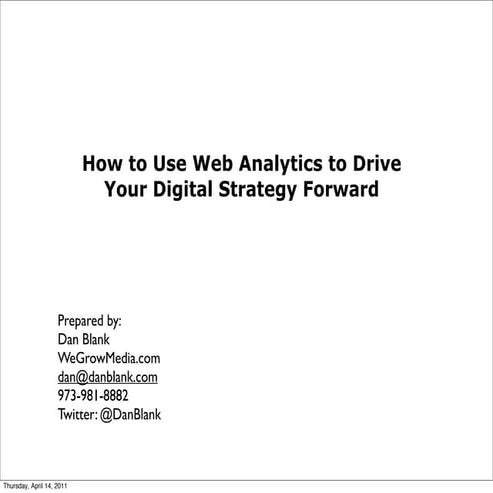How to Use Web Analytics to Drive Your Digital Strategy Forward