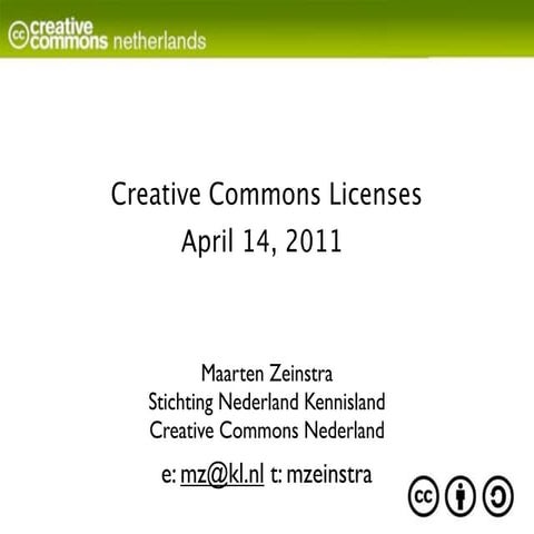Creative Commons presentation