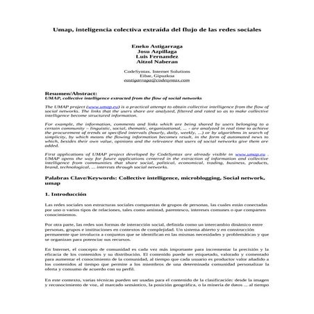 Umap, inteligencia colectiva las redes sociales