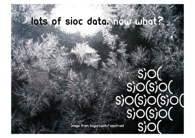 Lots of SIOC Data, Now What?