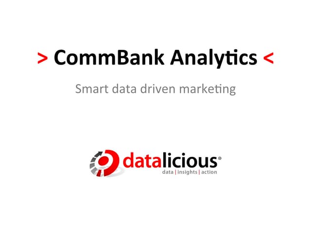 CommBank Analytics
