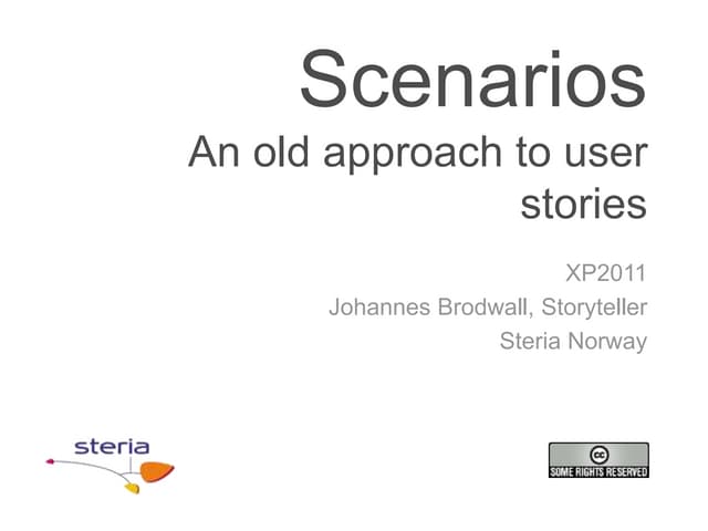 Use Scenarios for your product backlog