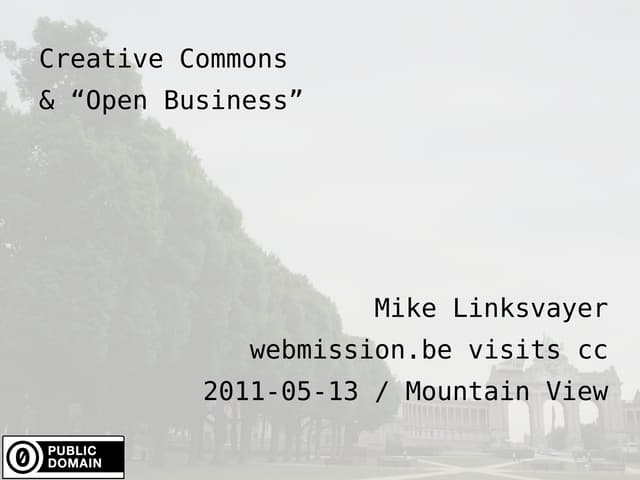 Webmission.be visits Creative Commons