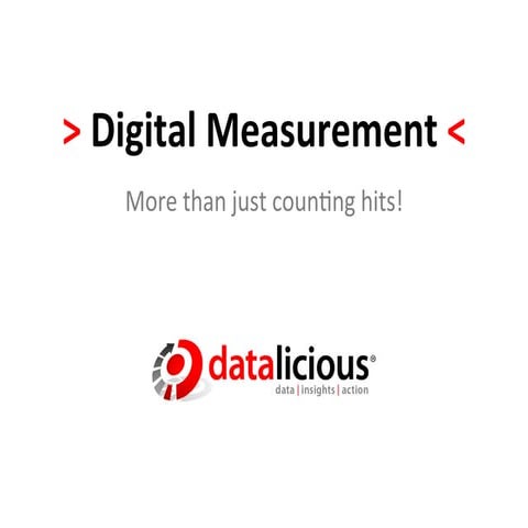 Digital Measurement - How to Evaluate, Track and Measure Marketing Performance