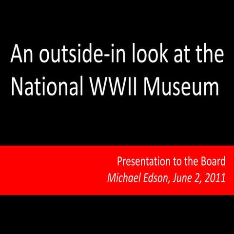 An outside-in look at the National WWII Museum