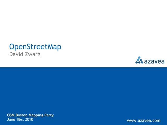 OpenStreetMap Mapping Party - Boston