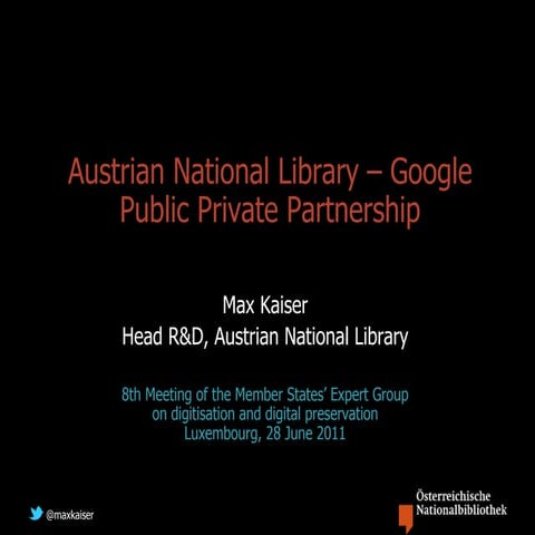 Austrian National Library - Google Public Private Partnership
