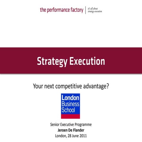 London Business School - senior executive programme