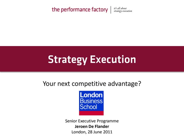 London Business School - senior executive programme