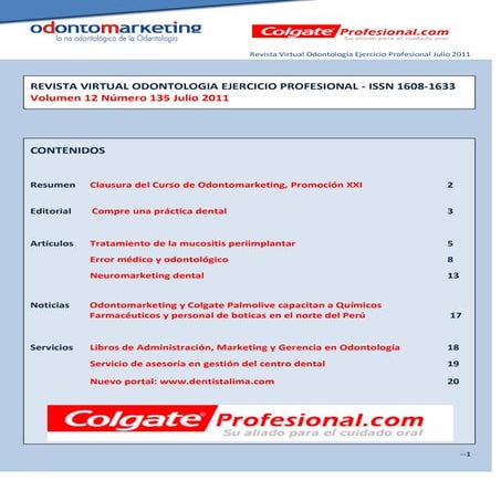Marketing dental Odontomarketing Revista Virtual Odontología Ejercicio Profes...
