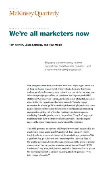 2011 07 12 Mc Kinsey Were All Marketers Now