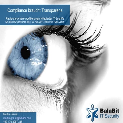 Compliance needs transparency