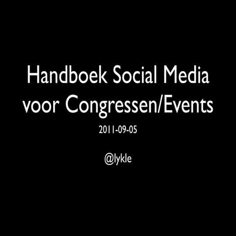 Handboek Social Media voor Events in 25 minuten #smc058
