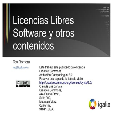 Licencias de Software Libre | PDF