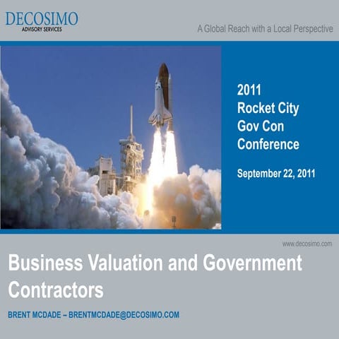 Business Valuation and Government Contractors
