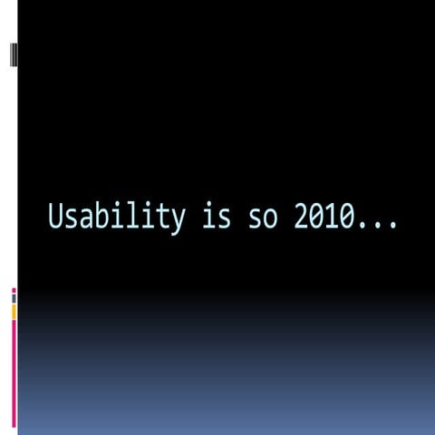 Emotional Webdesign - How to make the user smile - Frontend Conf Zürich 2011