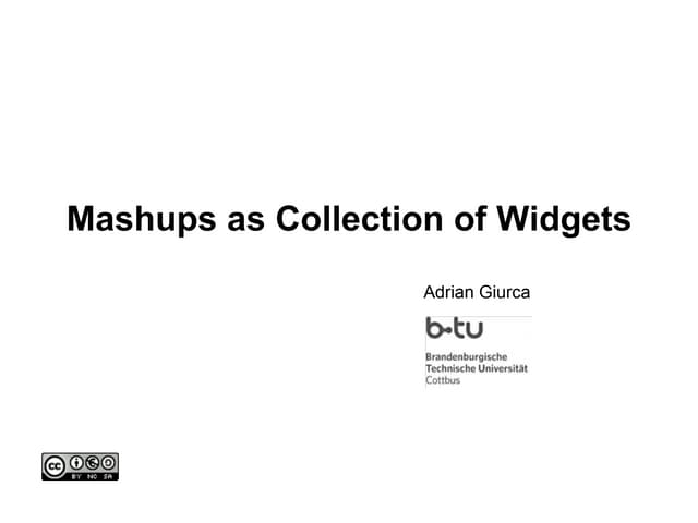 Mashups as Collection of Widgets