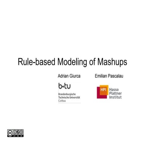 Rule-based Modeling of Mashups