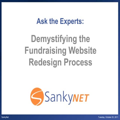 Ask the Experts:  Demystifying the Fundraising Website Redesign Process