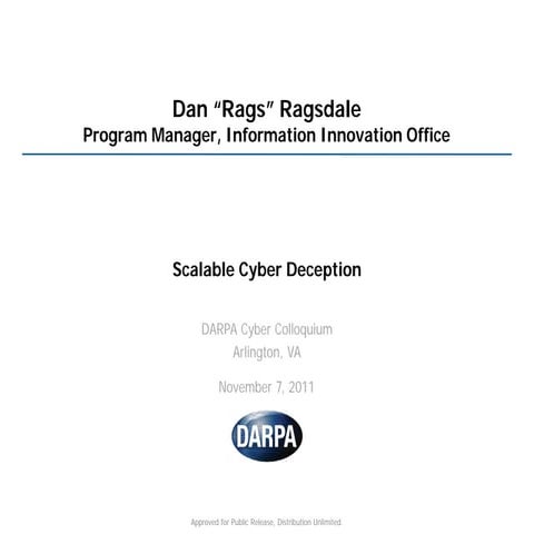 Scalable Cyber Deception (Ragsdale)