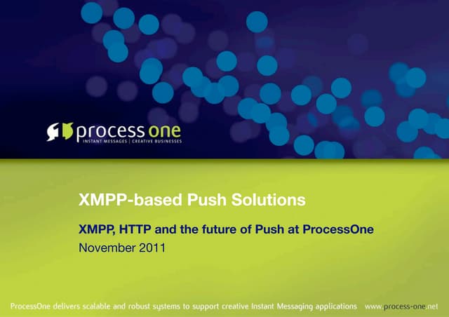 ProcessOne Push Platform: XMPP-based Push Solutions