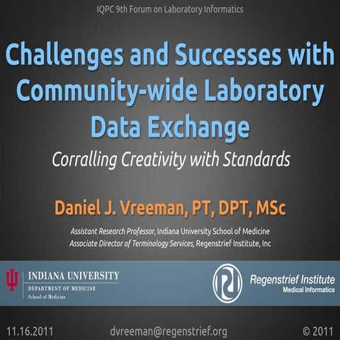 2011 11 16 - Vreeman - Corralling Creativity with Standards