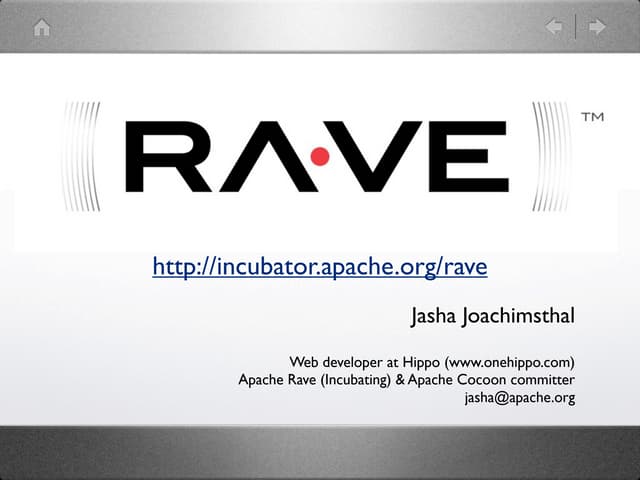 Apache Rave (Incubating) at ROLE Developer Camp
