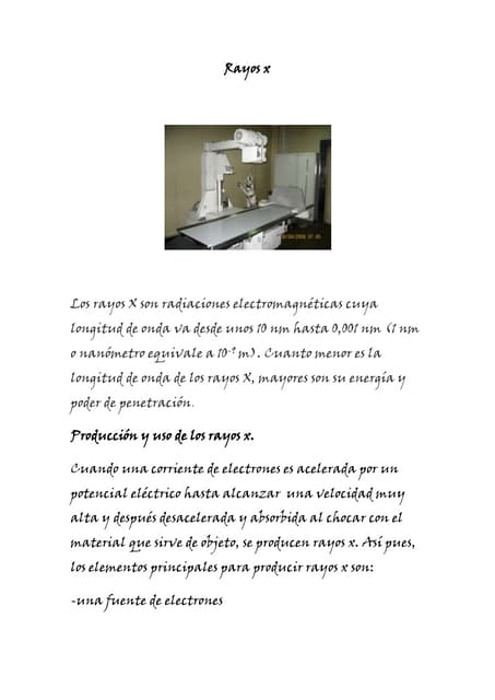 Componentes del equipo de rayos x | PPT