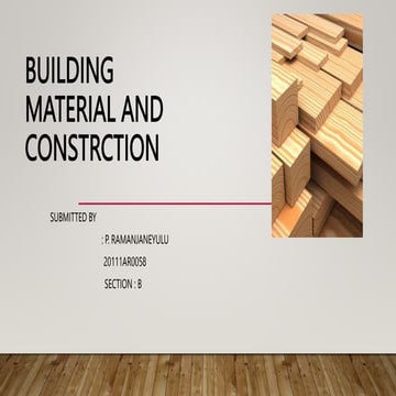 Building materials and construction power point presentation | PPTX