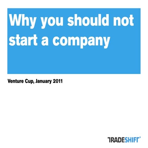 Keynote at Venture Cup 2011