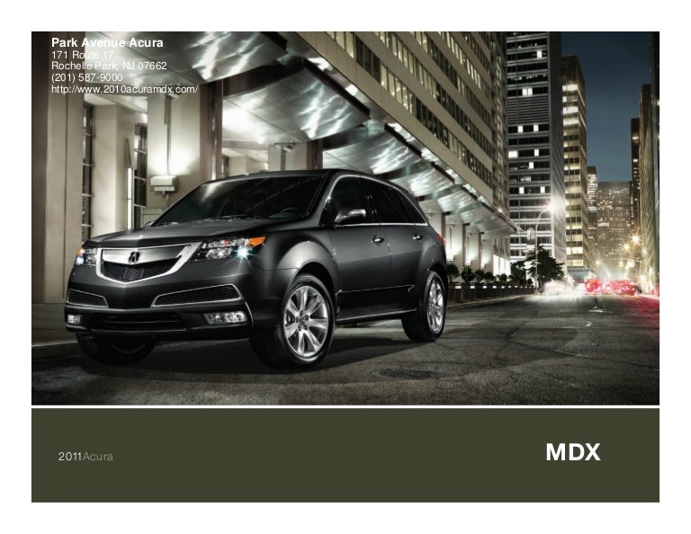 2011 Acura Mdx Park Ave Acura Rochelle Park Nj