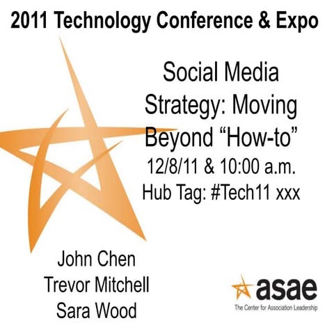 2011 ASAE Tech Conf Social Media Strategy