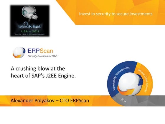 A crushing blow at the heart of SAP’s J2EE Engine. 