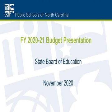Budget presentation